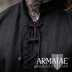 Warmes Wollhemd Schwarz 2617s von Leonardo Carbone bei Armatae.shop
