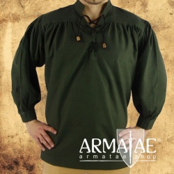 Einfaches Mittelalterhemd Grün 2021g von Leonardo Carbone bei Armatae.shop