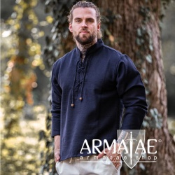 Handgewebtes Hemd Ingolf Schwarz 2017s von Leonardo Carbone auf Armatae.shop