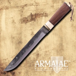 Messer Langmesser mit punzierter Lederscheide auf https://armrtae.shop