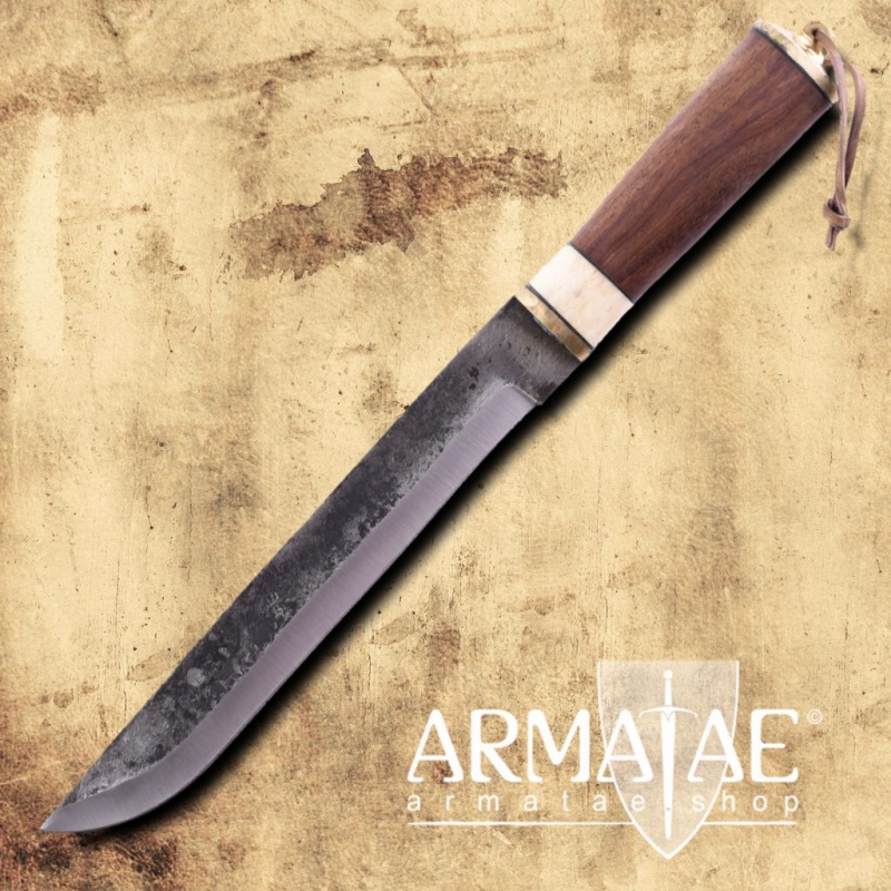 Messer Langmesser mit punzierter Lederscheide auf https://armrtae.shop