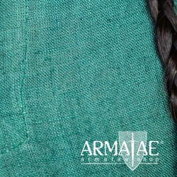 Wikinger Tunika Halvar aus 100 % Leinen in Farbe Grün auf https://armatae.shop
