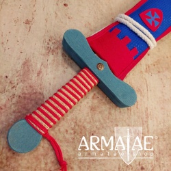 Holzschwert mit Textil Scheide und Kordel auf https://armatae.shop