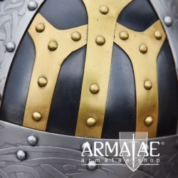 Wikinger Brillenhelm, Spangenhelm mit Brünne auf https://armatae.shop