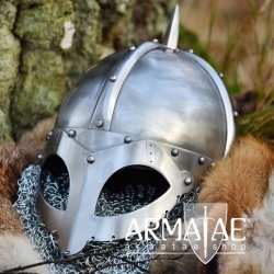Wikinger Helm mit Brünne 2 mm Stahl auf https://armatae.shop