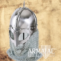 Wikinger Helm mit Brünne 2 mm Stahl auf https://armatae.shop