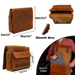 Urban Viking Ledertasche Mjölnir aus Vollnarbenleder 8