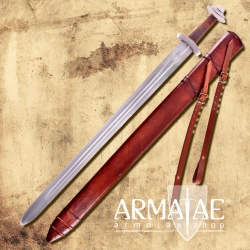 Wikinger Schaukampfschwert mit Holz-Lederscheide auf https://armatae.shop
