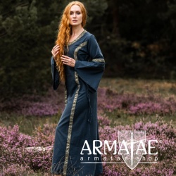 Mittelalter Baumwollkleid "Angie" Blau auf https://armatae.shop