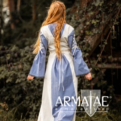Mittelalter Kleid Amalia Natur/Taubenblau 4963bln auf https://armatae.shop