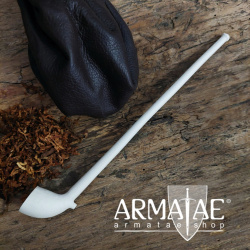 Traditionell gebackene Ton Tabakpfeife des 17. Jhd. 20 cm dünn auf https://armatae.shop