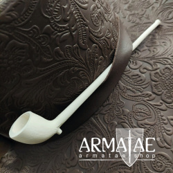 Traditionell gebackene Ton Tabakpfeife des 17. Jhd. 20 cm dünn auf https://armatae.shop