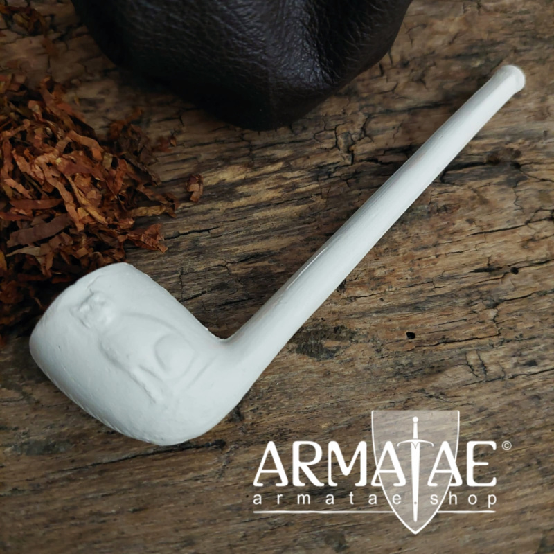 Traditionell gebackene Ton Tabakpfeife des 17. Jhd. Katze & Geige auf https://armatae.shop