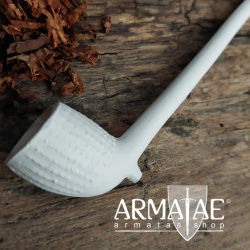 Traditionell gebackene Ton Tabakpfeife des 17. Jhd. Pünktchen auf https://armatae.shop