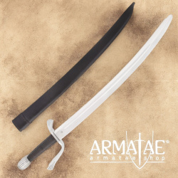 Schaukampf-Falchion mit Lederscheide auf https://armatae.shop