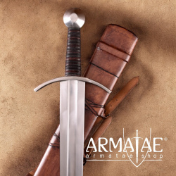 Mittelalterliches Kreuzritterschwert m. Scheide für Schaukampf auf https://armatae.shop