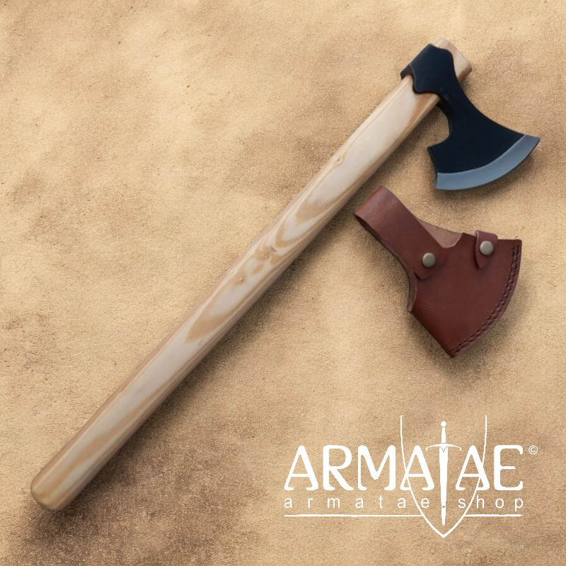 Große Wikinger Axt ANF287 mit Lederscheide auf https://armatae.shop