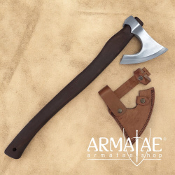 Große Wikinger Bartaxt ANF322 mit Lederscheide auf https://armatae.shop