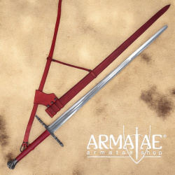 Meisterschmiede Bastardschwert inklusive Scheide, Schwerthalter und Gürtel auf https://armatae.shop