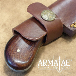 Damast Skinner ANF18024 mit Lederscheide auf https://armatae.shop