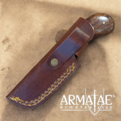 Damast Skinner ANF18024 mit Lederscheide auf https://armatae.shop