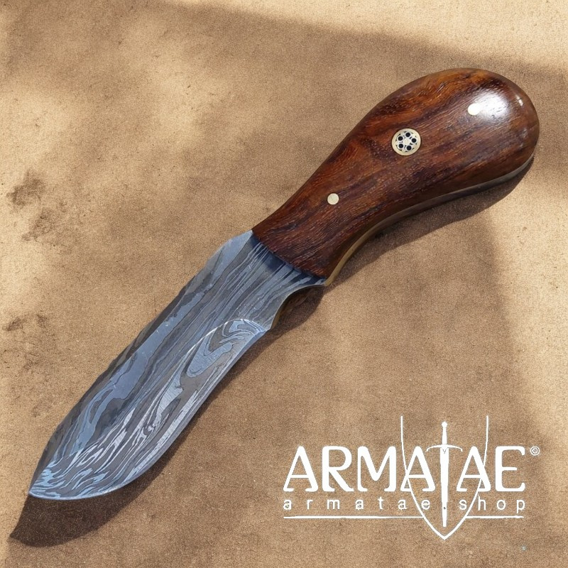 Damast Skinner ANF18024 mit Lederscheide auf https://armatae.shop