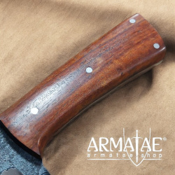 https://armatae.shop Carbonstahl Jagdmesser mit Lederscheide ANE1021290SL