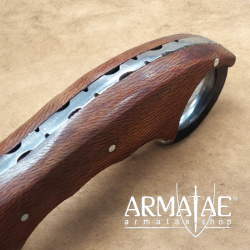 https://armatae.shop Carbonstahl Karambitmesser mit Lederscheide ANEAK1290L