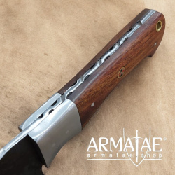 https://armatae.shop Carbonstahl Messer, Hackbeil "Cleaver" mit Lederscheide ANEKB1750B