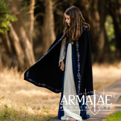 Mittelalter Kinderumhang "Walburga" Schwarz auf https://armatae.shop