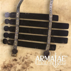 Ein Stück Wikinger Armschutz 2 mm Stahl auf https://armatae.shop