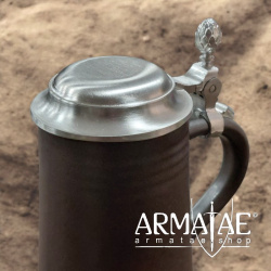 0,5 lt Bierkrug, Bierhumpen mit Zinndeckel auf https://armatae.shop