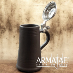 0,5 lt Bierkrug, Bierhumpen mit Zinndeckel auf https://armatae.shop