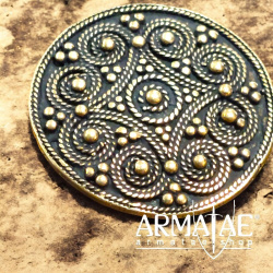 Scheibenfibel Filigran Bronze auf https://armatae.shop