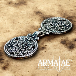 Gewandhaken Wikinger Silber auf https://armatae.shop