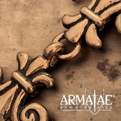 Gewandschließen Lilie Bronze auf https://armatae.shop