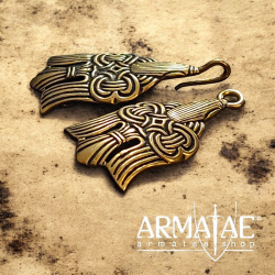 Gewandhaken Hugin & Munin Bronze auf https://armatae.shop