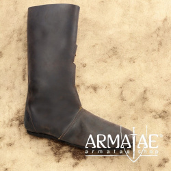 Der Wikingerstiefel "Rasmus" Nubukleder Dunkelbraun auf https://armatae.shop