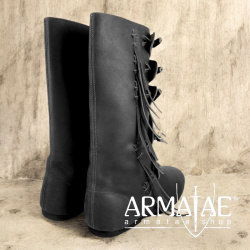 Der Wikingerstiefel "Rasmus" Nubukleder Schwarz auf https://armatae.shop