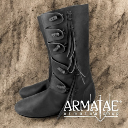 Der Wikingerstiefel "Rasmus" Nubukleder Schwarz auf https://armatae.shop