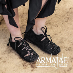 Mittelalter Bundschuhe schwarz auf https://armatae.shop