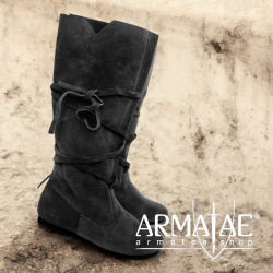 Veloursleder Stiefel schwarz auf https://armatae.shop