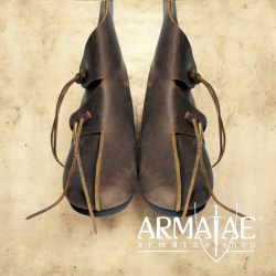 Wikingerstiefel "Joar" Nubukleder braun auf https://armatae.shop