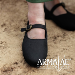 Damenschuhe "Rieke" Nubukleder Schwarz auf https://armatae.shop