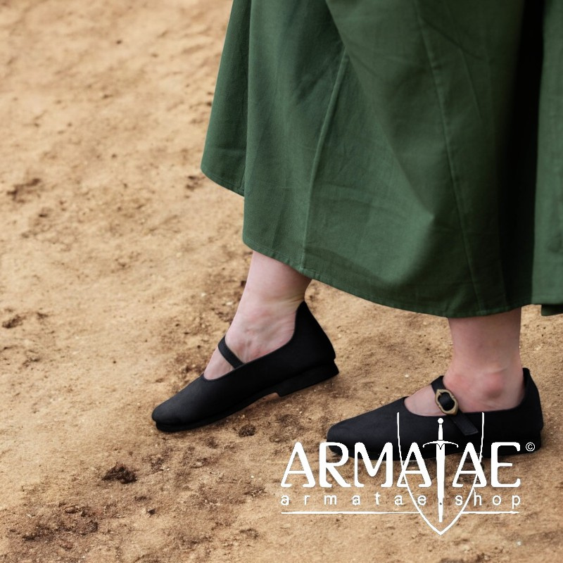 Damenschuhe "Rieke" Nubukleder Schwarz auf https://armatae.shop