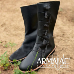 Wikingerstiefel "Odin" Schwarz auf https://armatae.shop