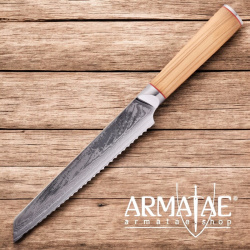 Damast Brotmesser 19,5 cm...