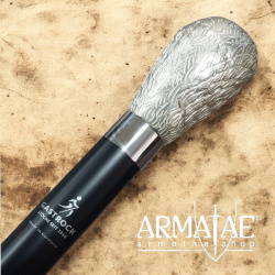 Wanderstock Metall versilbert, Buche, von Gastrock auf https://armatae.shop