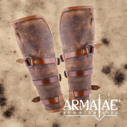 Armschützer Sindri aus Fettleder, Braun auf https://armatae.shop