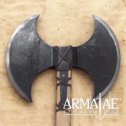 Große Doppelkopf Axt aus Kohlenstoffstahl auf https://armatae.shop